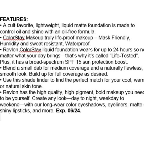 Revlon ColorStay™ #220 Natural Beige Makeup for Combination/ Oily Skin - Picture 3 of 7